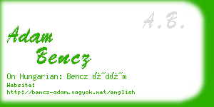 adam bencz business card